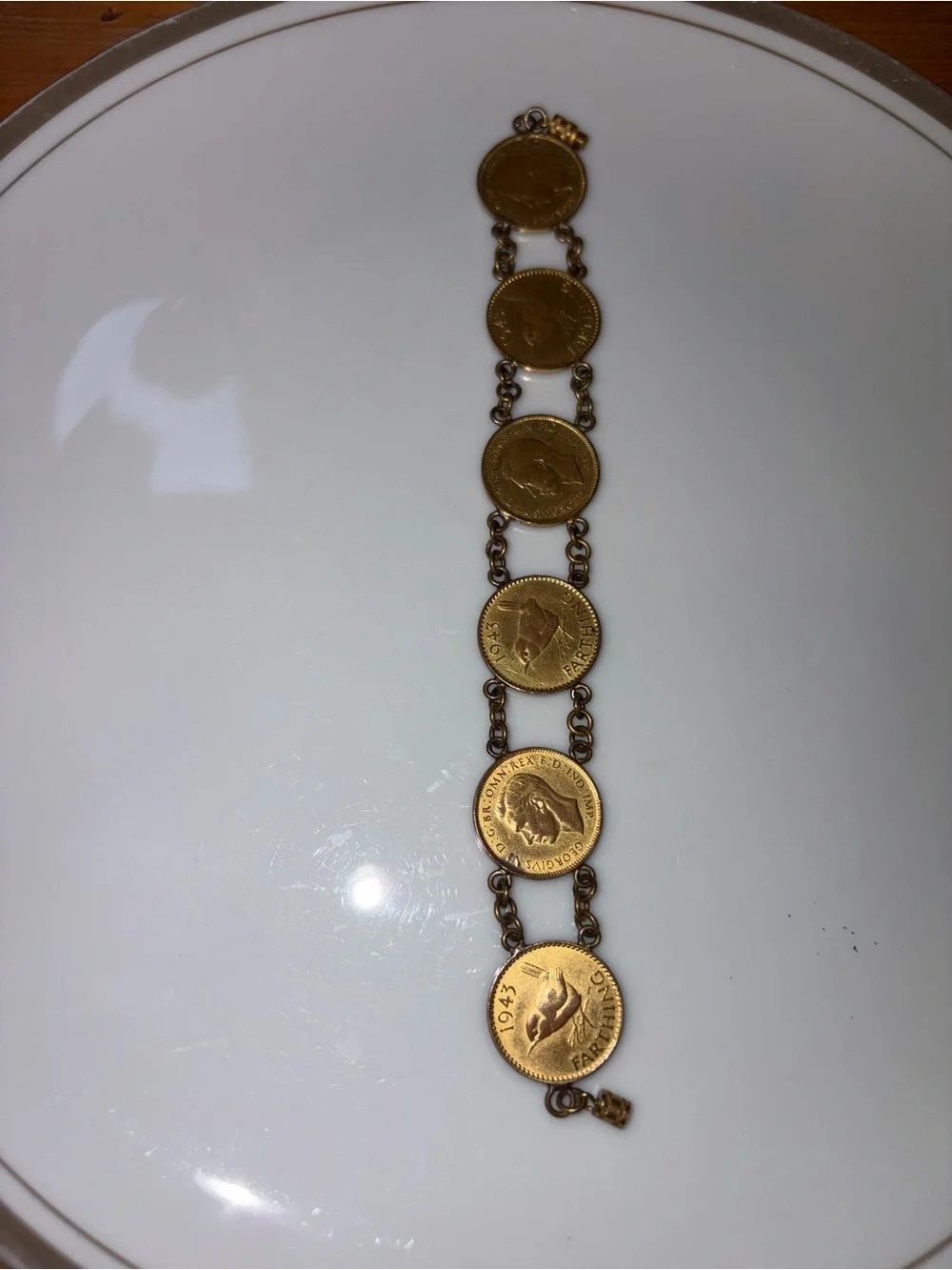Gold-Tone Coin Link Bracelet - Women Jewelry